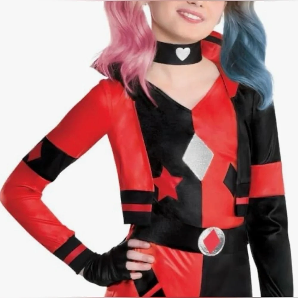 DC Comics Harley Quinn Kids Costume - Red and Black